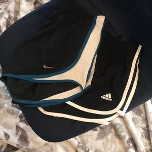 Nike and adidas shorts